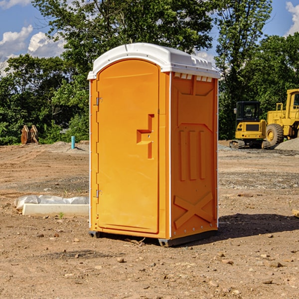 how often are the porta potties cleaned and serviced during a rental period in Hudson Wisconsin